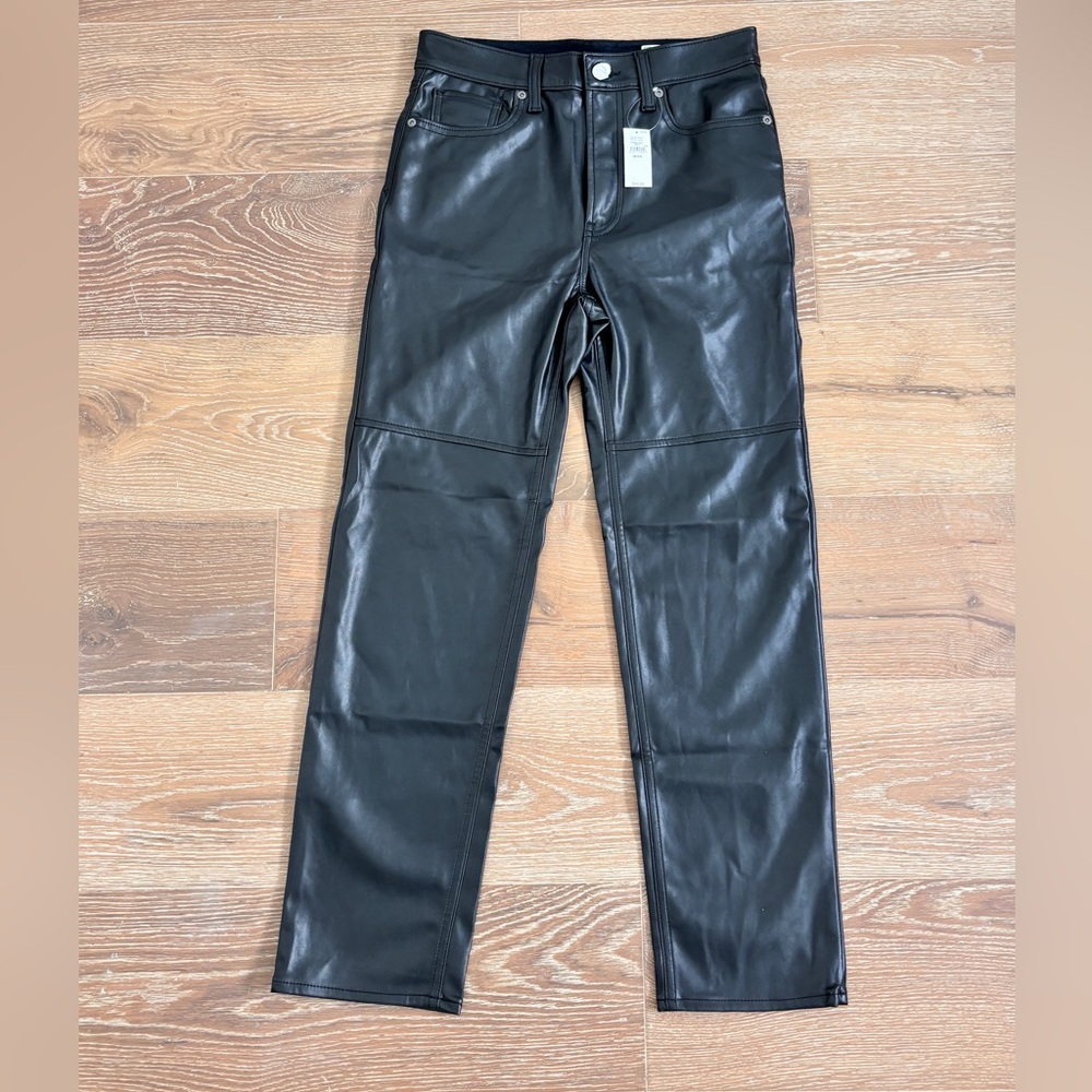 Faux Leather Straight Leg pants
